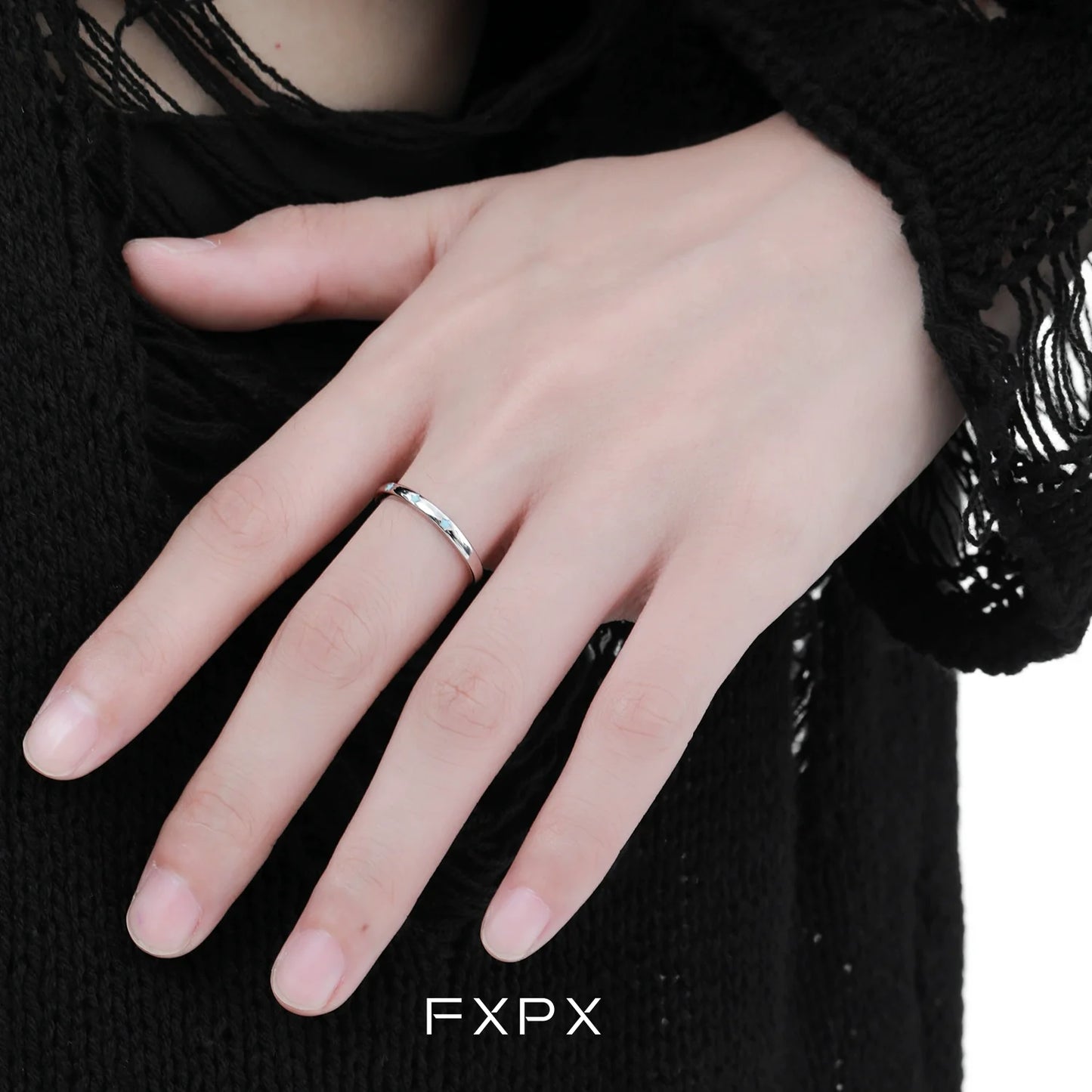 Elegant FXPX star ring for women in silver, perfect for everyday wear or special occasions