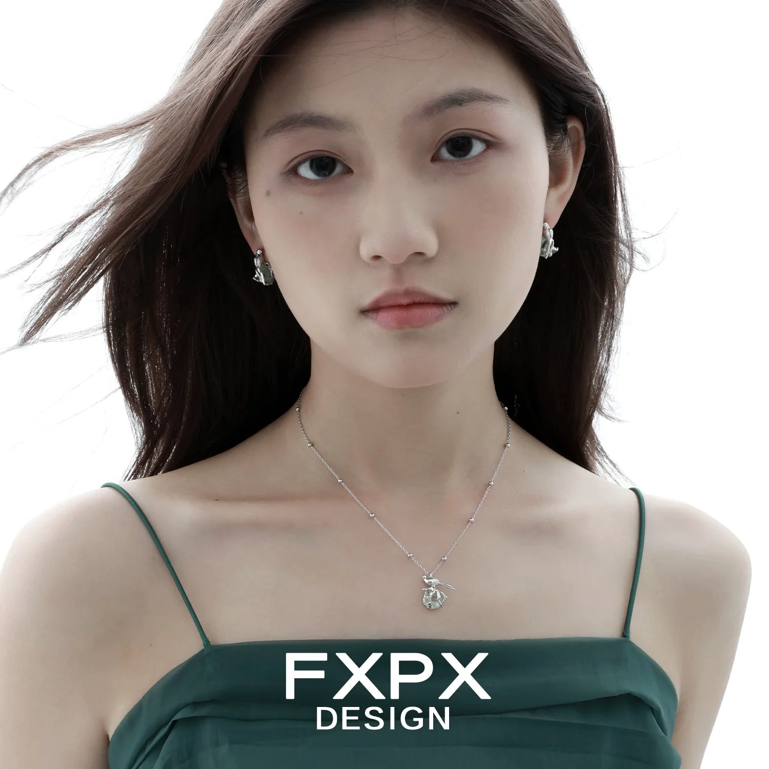 Swallow fluorite silver necklace by FXPX highlighting elegant design and unique charm