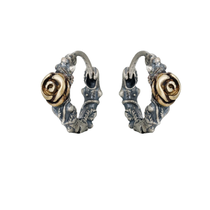 FXPX Y2K rose vintage earrings with intricate floral design and gold accents