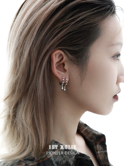 Stylish golden zircon hoop earrings featuring a unique design for a stunning look