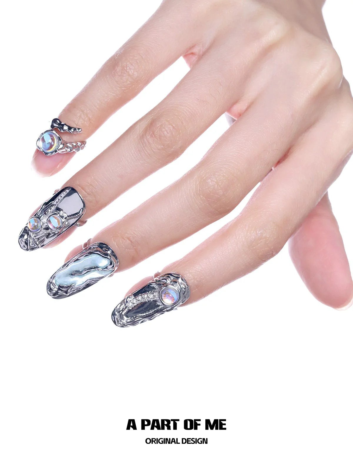 Stylish gothic nail rings for women featuring unique designs and sparkling gemstones