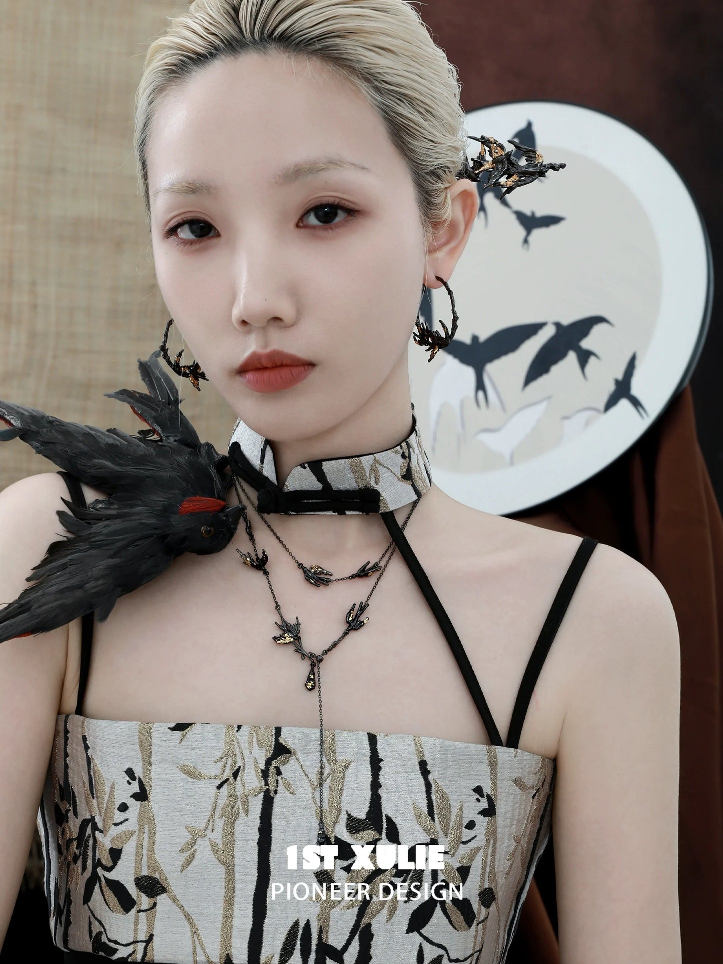 Gothic swallow earrings from 1STXULIE featuring an elegant design for a stylish, edgy look