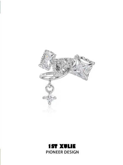 Stylish 1ST XULIE halo ear cuffs with sparkling star design for a trendy look
