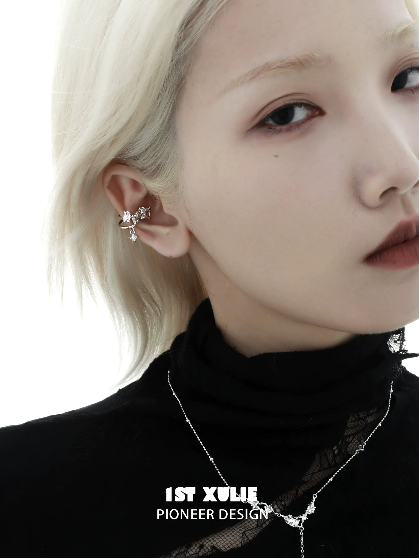 Stylish 1STXULIE halo ear cuffs designed for a contemporary look with intricate detailing