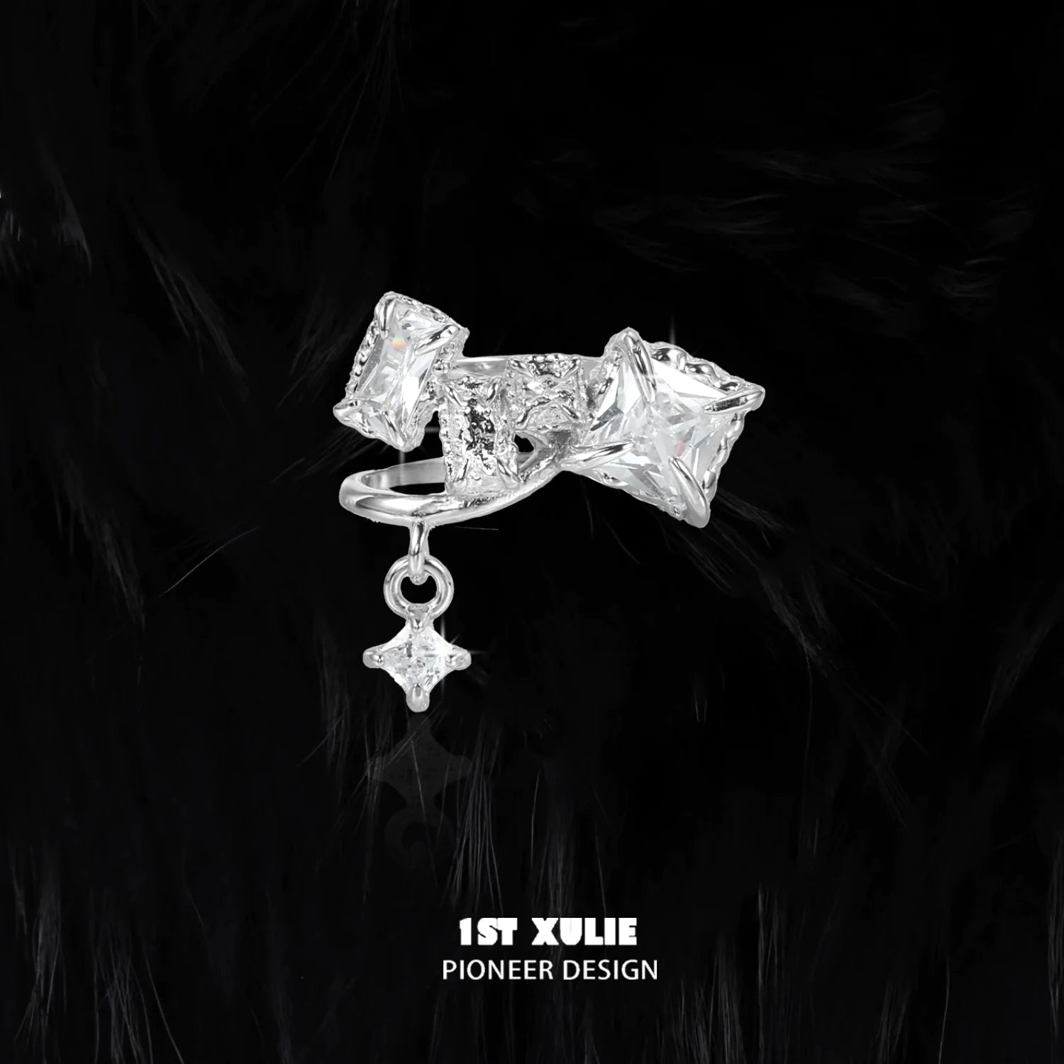 1ST XULIE Halo Ear Cuffs with Sparkling Crystals for Stylish Ear Jewelry