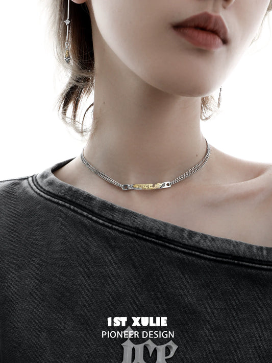 Stylish 1ST XULIE Immortal Bond Couple Necklace with Silver Chain and Elegant Design