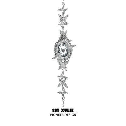 1ST XULIE machinery aesthetic butterfly bracelet watch with intricate butterfly design and elegant casing