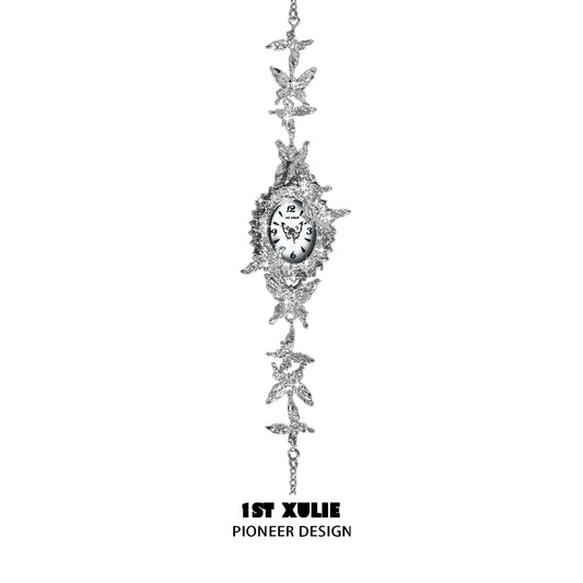 1ST XULIE machinery aesthetic butterfly bracelet watch with intricate butterfly design and elegant casing