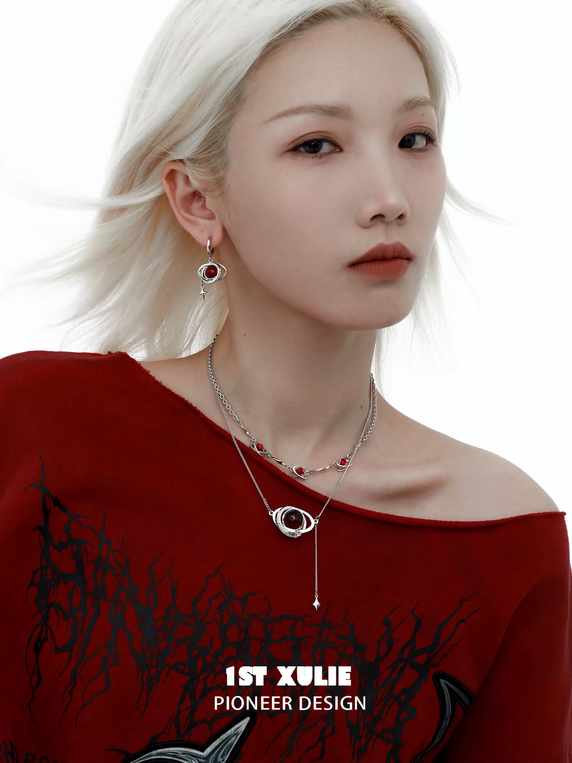 Mars inspired necklace featuring unique design elements for a stylish statement look