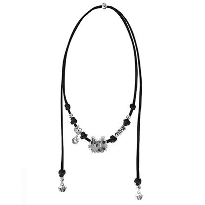 MASW jewelry mosaic pixel cat neclklace from Gothhalo Jewelry with unique design and adjustable length