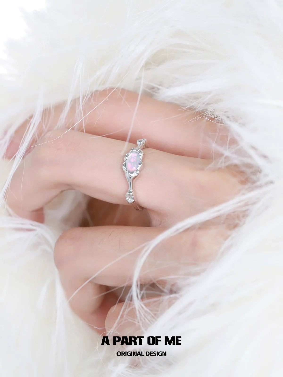 Elegant mermaid opal ring from A PART OF ME featuring a unique design and sparkling accents