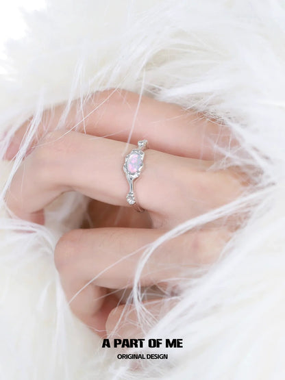 A PART OF ME Mermaid Opal Ring with Elegant Design and Sparkling Gemstone Accents