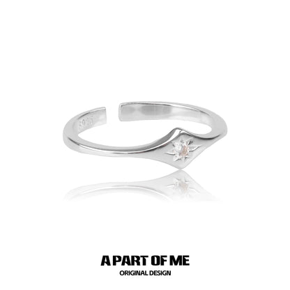 Minimalist lotus silver ring with a sleek design, perfect for everyday wear or special occasions