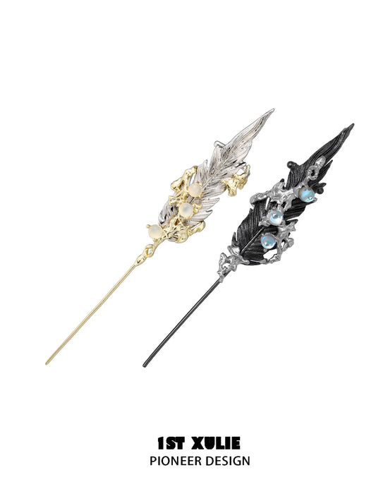 Elegant 1STXULIE mystic feather piercing earring set featuring unique designs and gemstone accents