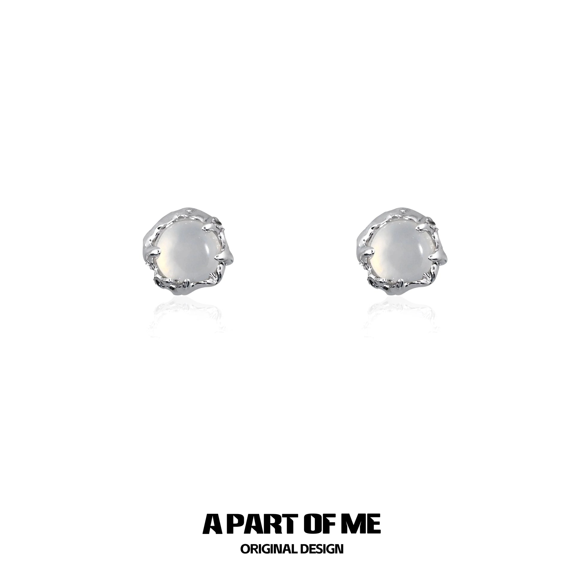 Elegant agate stud earrings with a textured silver setting for a refined look