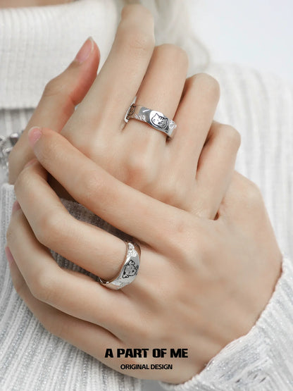 Stunning pet couple rings from A PART OF ME featuring unique design perfect for pet lovers