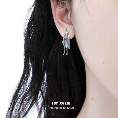 Y2K modern muse stud earrings featuring a unique design with pastel accents for a trendy look