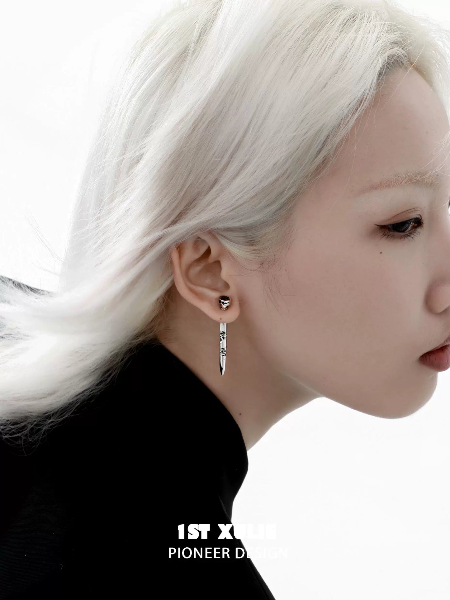 1STXULIE punk butterfly earrings in silver design for a unique fashion statement
