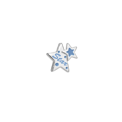 MASW jewelry unique animal earrings for women featuring playful star designs in blue and silver