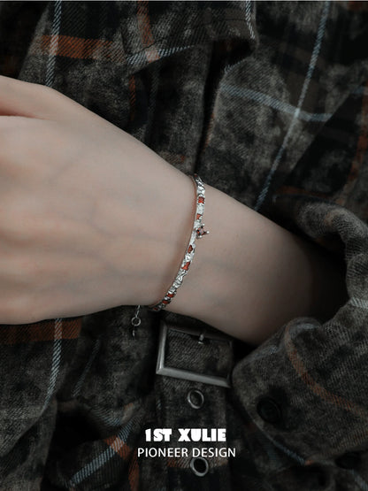 Stylish unique silver bracelet for women featuring intricate design and comfortable fit