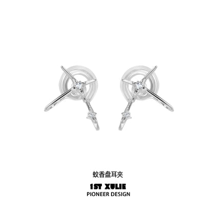 Elegant unique zircon stud earrings with a modern design and sparkling stones for stylish looks