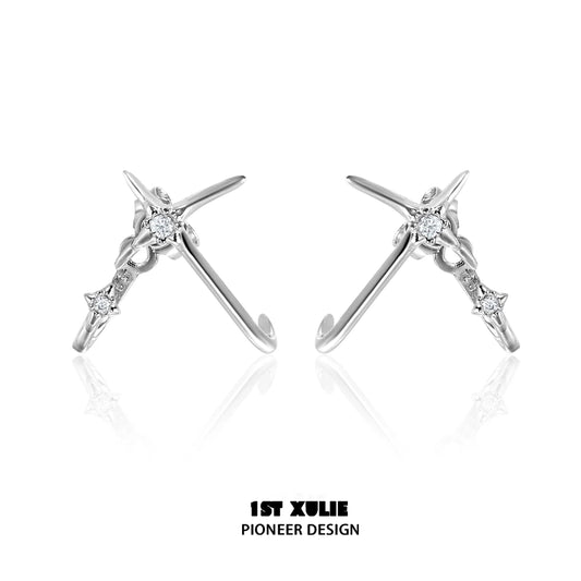 Elegant unique zircon stud earrings with a modern design for stylish accessories