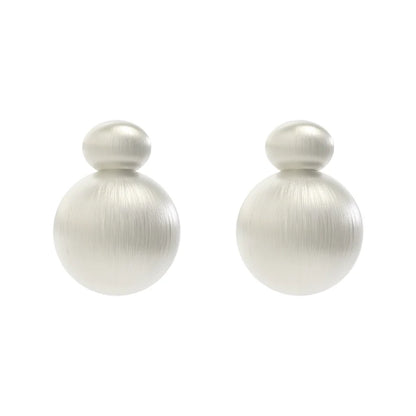SUN HUNTER Vintage Cocoon Earrings with Elegant Round Design and Brushed Finish