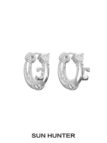 SUN HUNTER vintage lace earrings with delicate design and sparkling accents for elegant occasions