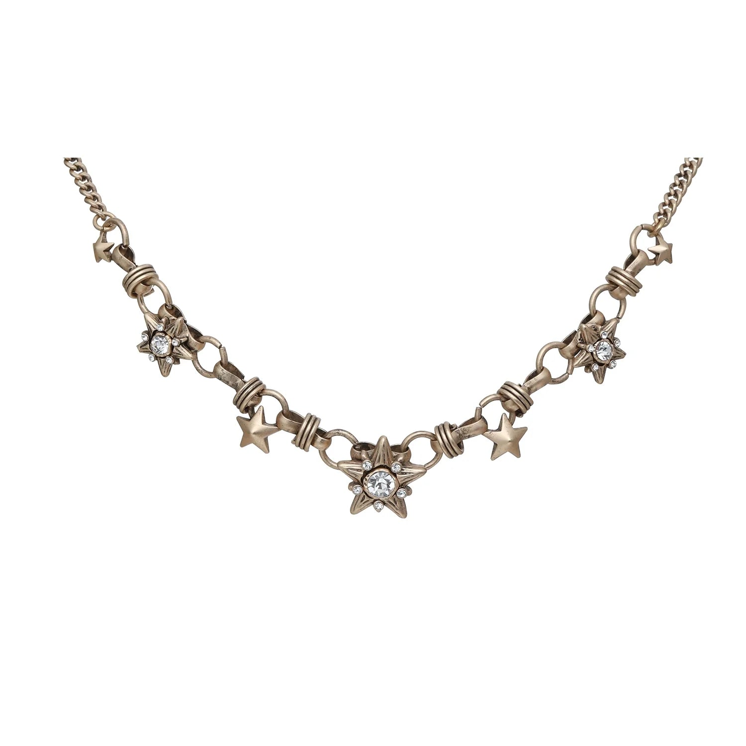 Vintage starlight pendant necklace featuring sparkling stars and elegant design for a classic look
