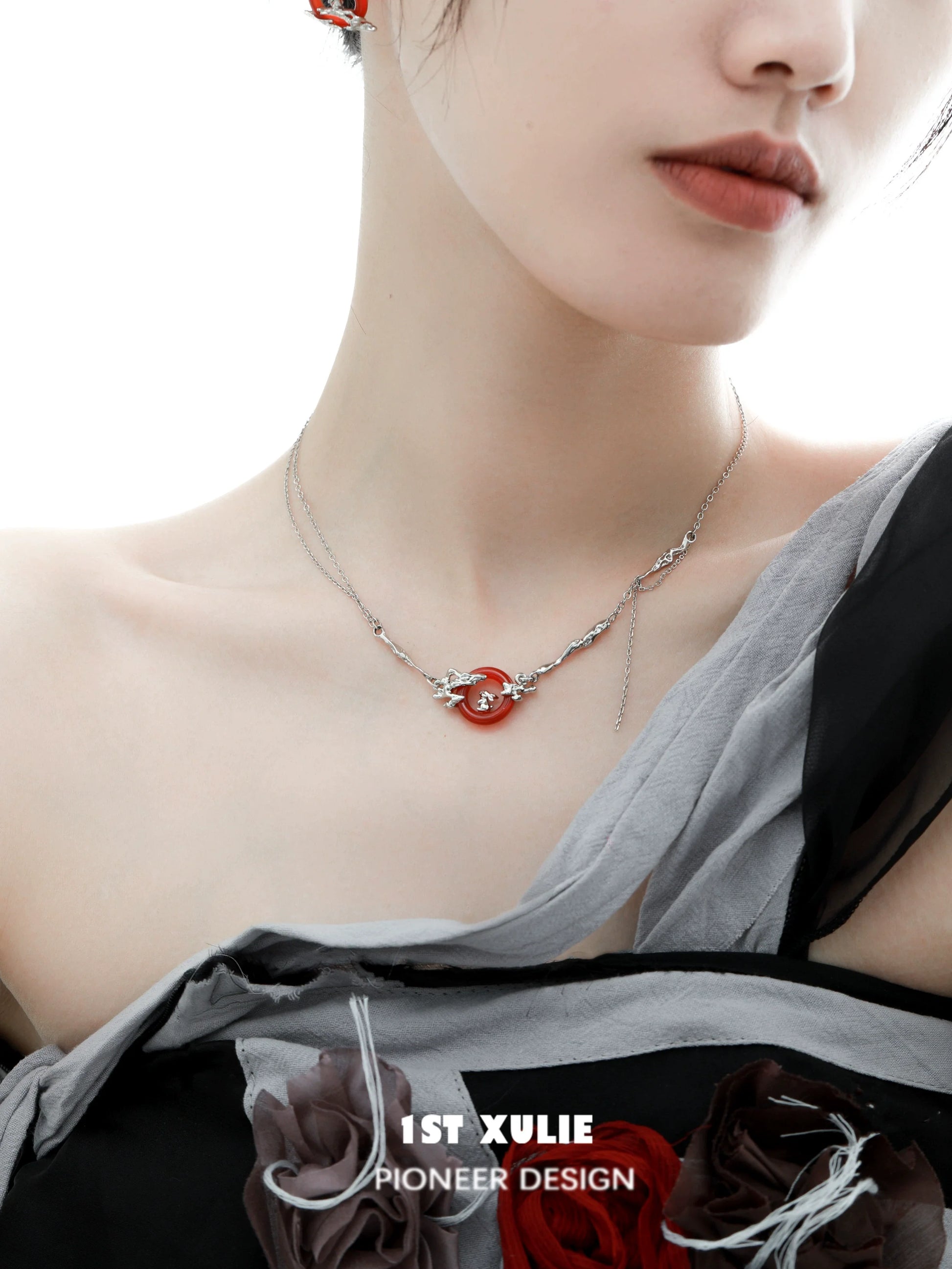 Y2K bunny necklace with a playful design, adding an adorable touch to any outfit